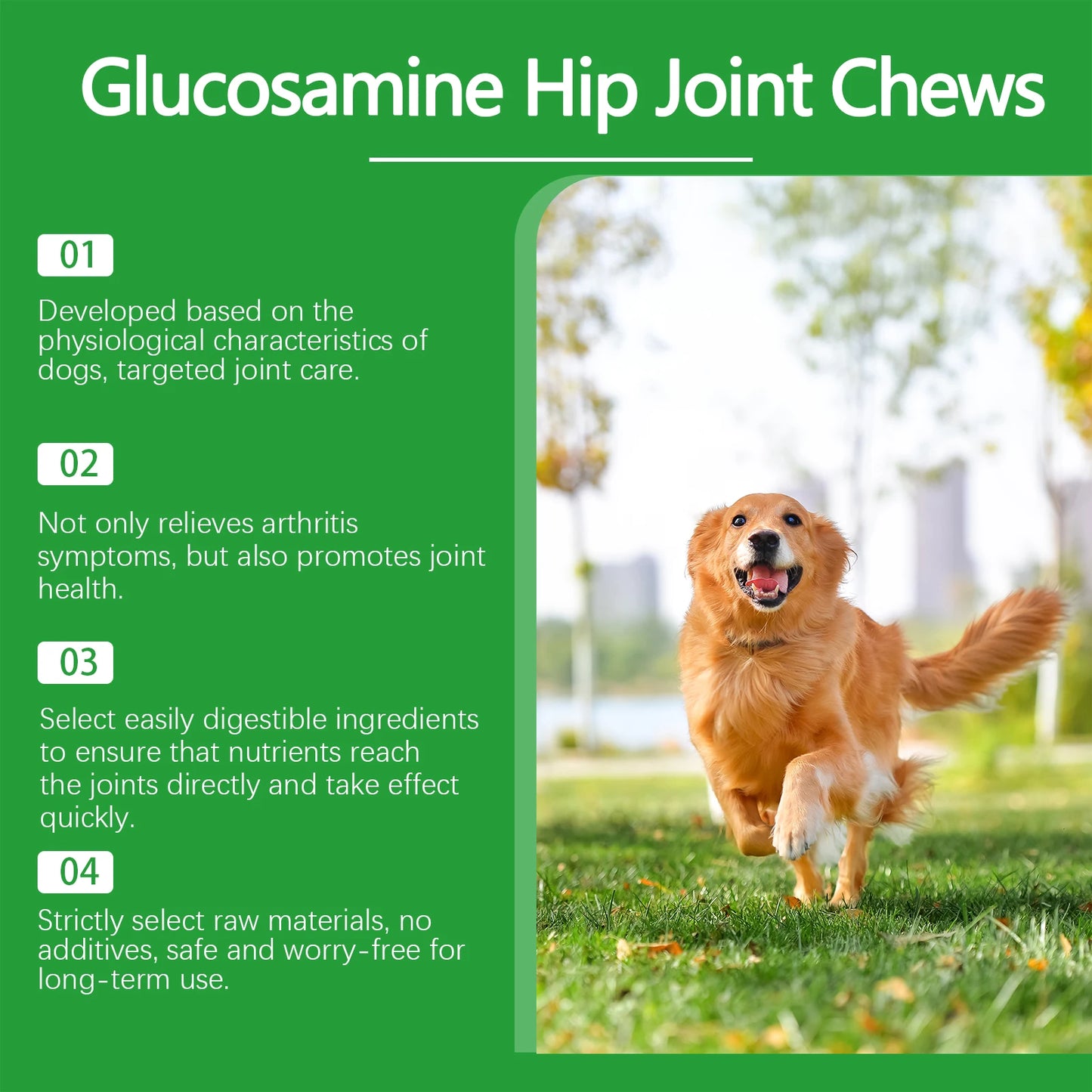YEGBONG Pet Joint Care Tablets – Dog Supplement to Relieve Discomfort & Strengthen Bones