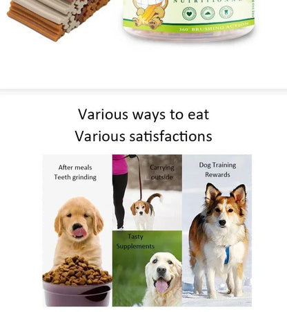 Dog Dental Chew Sticks – Fresh Breath Training Treats for Puppies & Adult Dogs (265g)