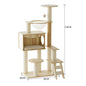 Multi-Level Cat Tree Condo – Modern Indoor Cat Furniture with Plush Bed Double Space Capsule Scratch Posts & Cozy Hideouts