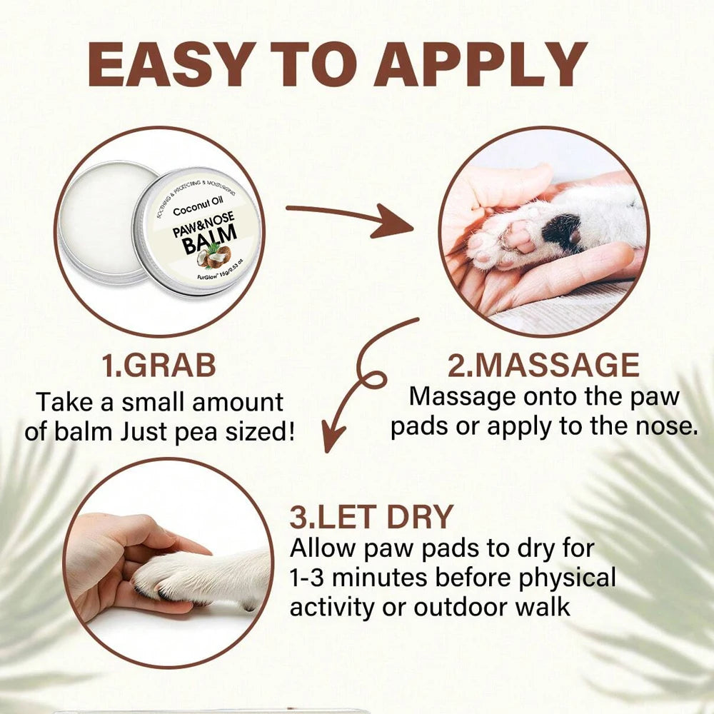 Pet Paw & Nose Balm – Coconut Oil Winter Care | Dogs & Cats