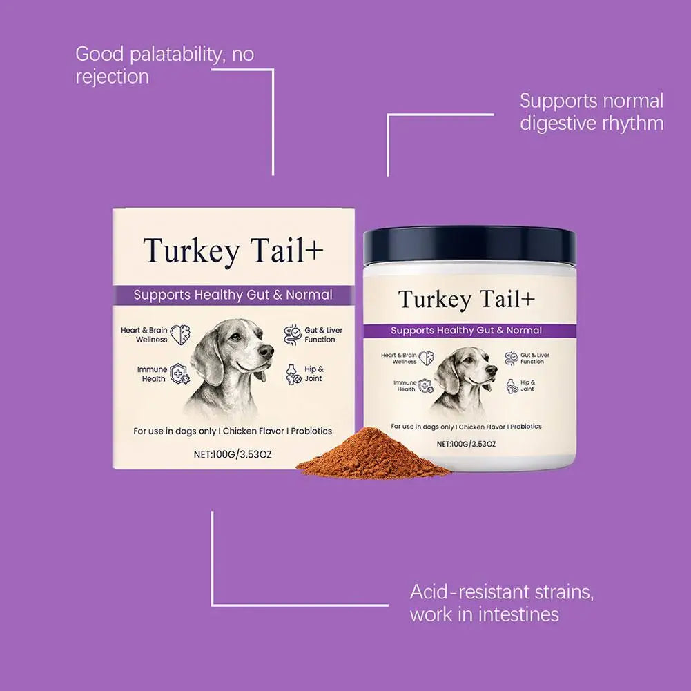 Dog Probiotic Intestinal Powder Gut Care Digestive Health Immune Support Chicken Beef Flavor Pet Nutrition Supplement