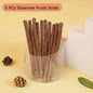 Natural Catnip Stick Cat Cleaning Teeth Molar Toothpaste Stick Silvervine Actinidia Fruit Cat Snacks Sticks Pet Cat Cleaning