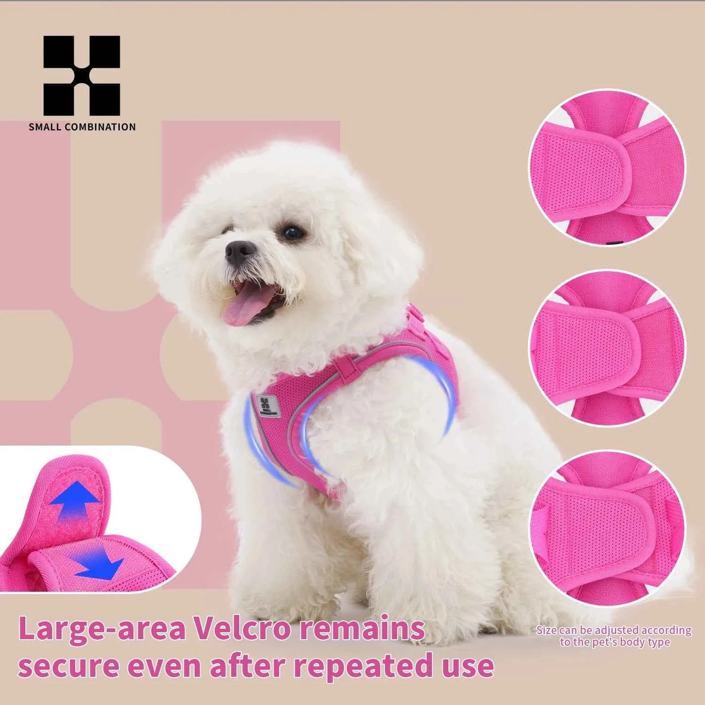 Dog Harness Leash Set for Small Medium Dog Adjustable Reflective Puppy Cat Harness pet Vest Chihuahua Dachshund Outdoor Walking
