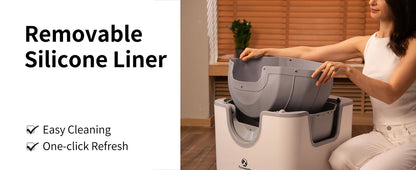 F6 Self-Cleaning Cat Litter Box – Automatic, Open-Top, Odor Control
