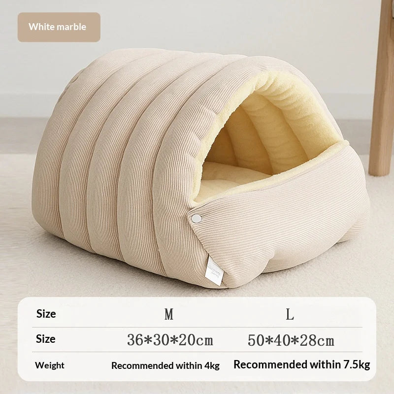 Heated Cat Bed Winter Warm Plush House with Removable Cover Waterproof Scratch Resistant for Cats Small Dogs Comfort Pet Warmth