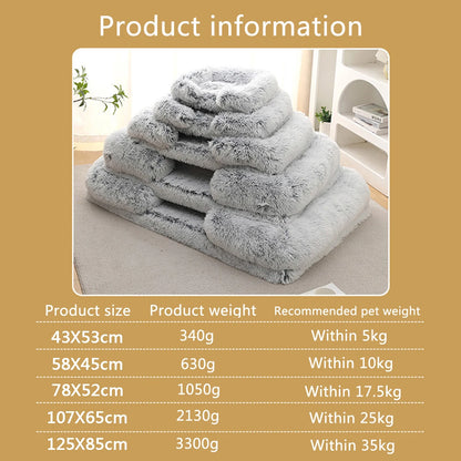 Half-Surround Dog Bed – Soft Plush Orthopedic Pet Sofa for Dogs & Cats