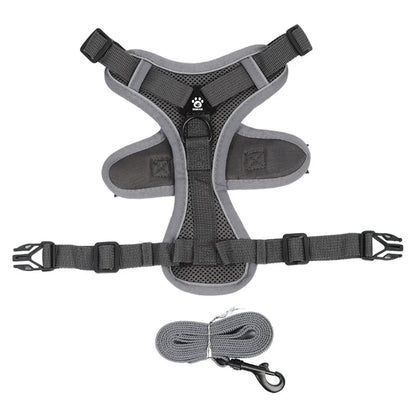 No Pull Dog Harness and Leash Set Adjustable Pet Harness Vest for Small Dogs Cats Reflective Dog Chest Strap Lead Walking