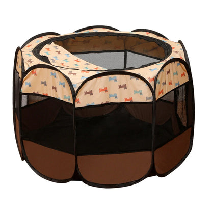 Folding Pet Tent Dog House Camping Accessories Pet Cage Octagonal Cage Fence Outdoor Playpen Puppy Shelter