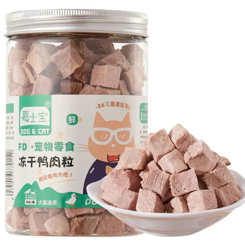 Pet Snacks canned freeze-dried chicken duck beef three texts cod quail eggs yellow eggs cats and dogs freeze-dried