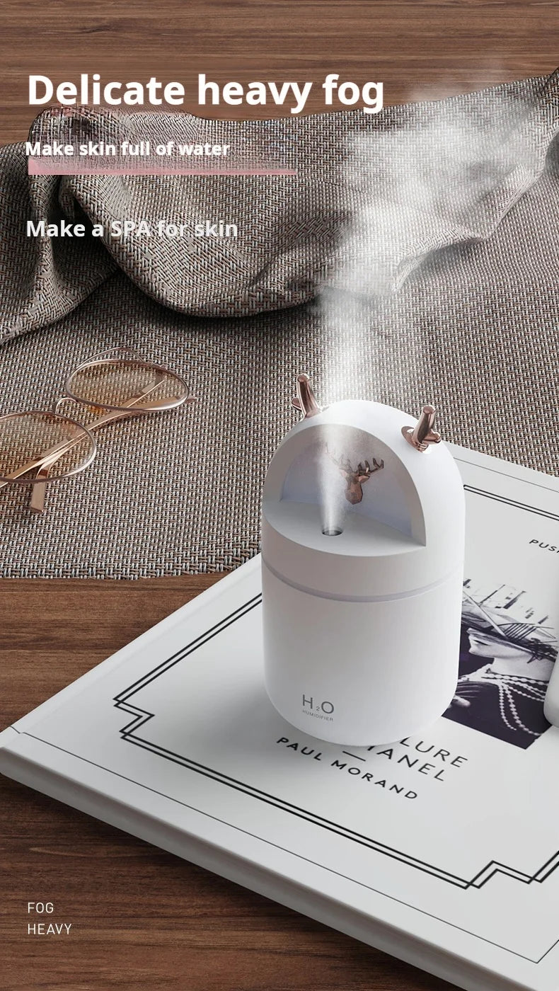 Mini USB Desktop Humidifier – Quiet Ultrasonic Aromatherapy Air Humidifier for Home & Office