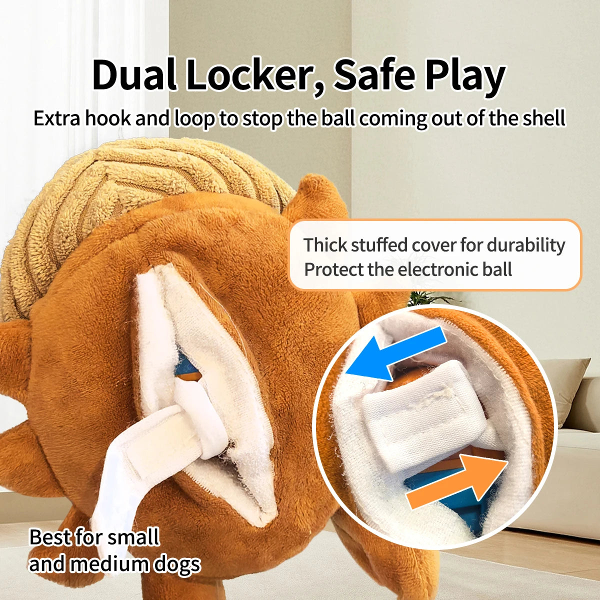 Interactive Dog Toy – Motion-Activated Vibrating Bounce Ball with Squeaky Plush Cover