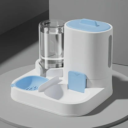 Portable Automatic Pet Feeder 2 In 1 Convenient Pet Supplies Waterer Food Container Removable Large Capacity Treat Dispenser C