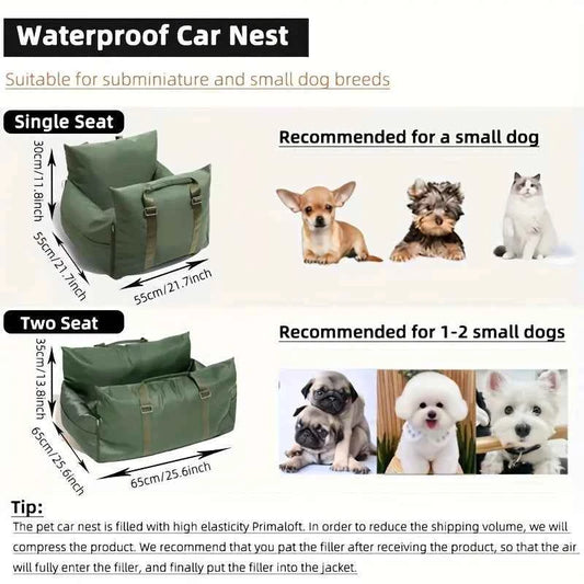 Waterproof Luxury Condition 1 value Orthopedic Dog BedsCar Seat Pet Beds Comfortable Puppy Dog Beds Soft Travel Pet Car Seat with Safety Buckle Dropshipping