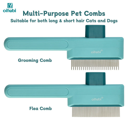 OITABI Self-Cleaning De-Shedding Comb – One-Click Pet Hair Removal for Dogs & Cats - Bdba PK