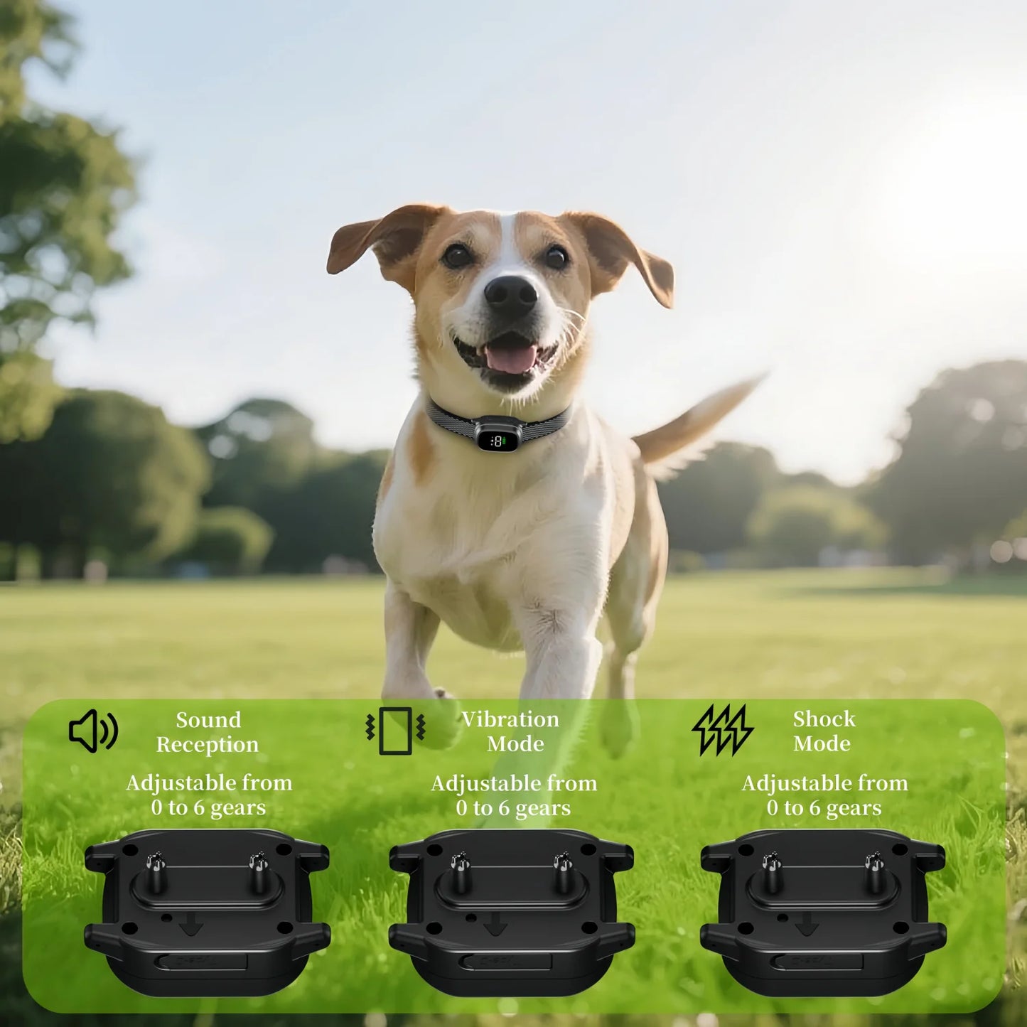 Waterproof Dog Bark Collar,Rechargeable Anti-Bark Collar For Dog Stop Barking,Dog Vibration Training Collar For Small,Medium Dog