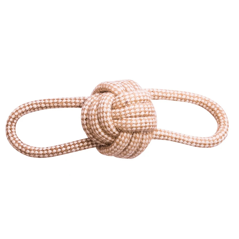 Interactive Cotton Rope Dog Toys for Small Large Dogs Tug of War Durable Bite Toy for Pet Pug Chihuahua Bichon Christmas Gift