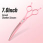 Fenice Dog Beauty Scissors Colorful 6.5/7/7.5 inch JP440C Professional Dog Grooming Scissors Curved Thinner Chunker Shears Tools