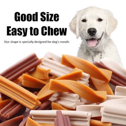 Mixed Flavour Dog Dental Chew Sticks – 120g Teeth Cleaning Bone for Puppies & Adult Dogs
