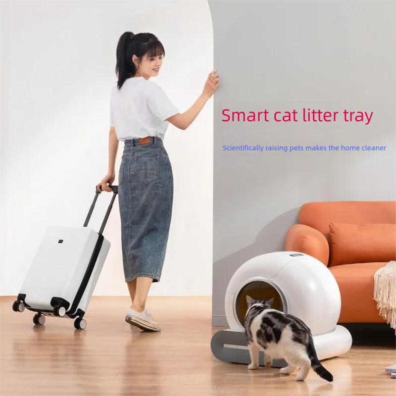 Smart Cat Litter Box, Automatic Self-Clean with APP Control, Large Enclosed Odor-Free Cat Toilet