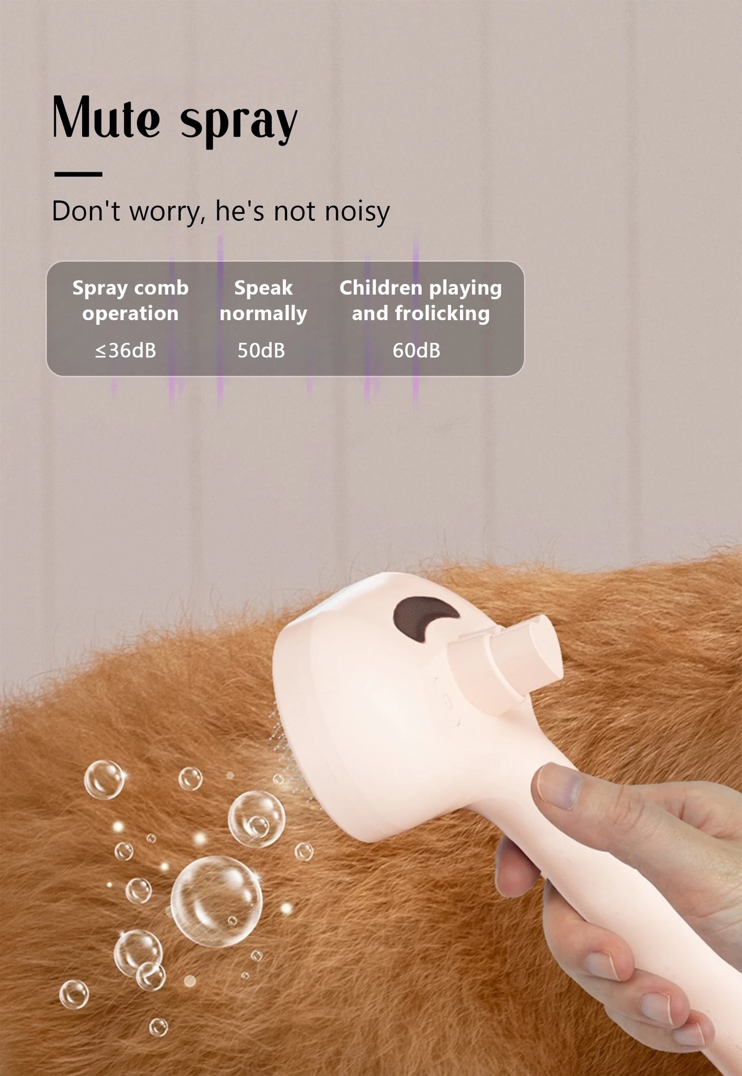 USB Steam Spray Pet Grooming Comb – Heated Massage Brush for Dogs & Cats