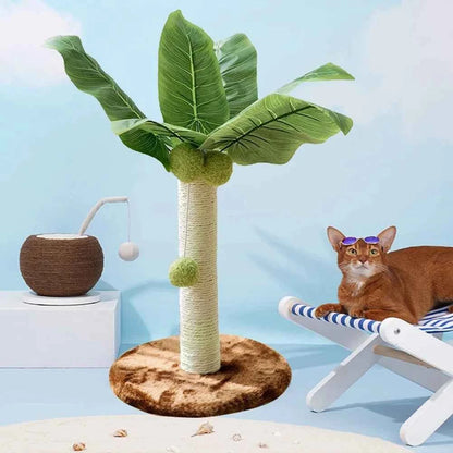 A04I Cat Scratching Post for Cats Tree Catcus Cat Scratcher Posts Toy Cute Kitten Kitty Sisal Rope Scratch with Teaser Ball