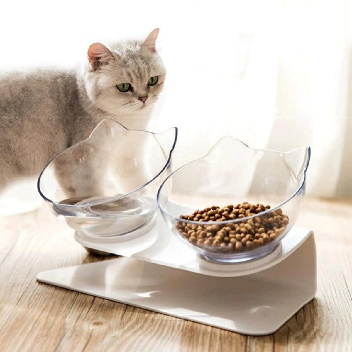 Non-Slip Double Cat Bowl Dog Bowl With Stand Pet Feeding Cat Water Bowl For Cats Food Pet Bowls For Dogs Feeder Product Supplies - Bdba PK