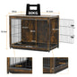 Wooden Dog Crate Furniture – Elevated Indoor Dog Kennel with End Table Top