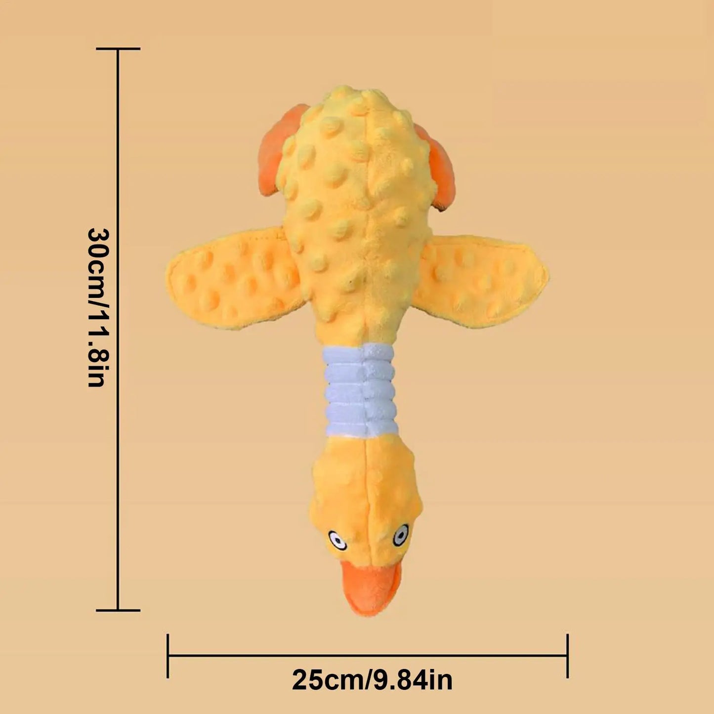 Duck Squeaky Dog Chew Toy – Bite-Resistant Plush Toy for Aggressive Chewers