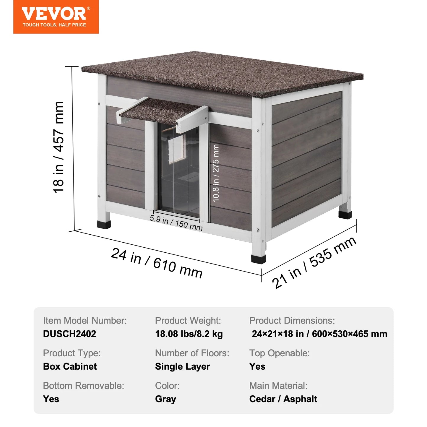 Outdoor Weatherproof Cat House – Insulated Wooden Feral Cat Shelter