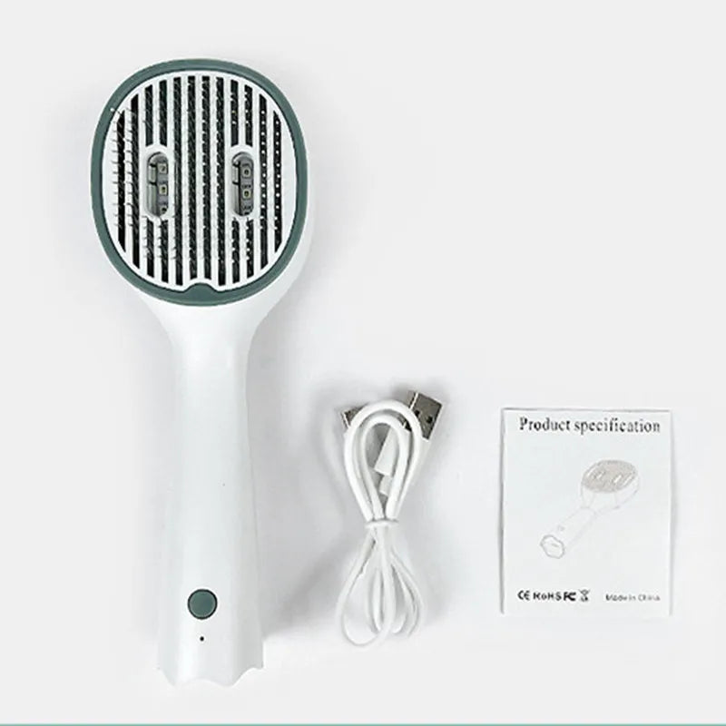 Cat Comb Dog Hair Remover Brush UVC Sterilization Pet Grooming Slicker Needle Comb Removes Tangled Self Cleaning Pet Supplies