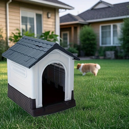 Rainproof Four-Season Outdoor Dog House – Moisture-Proof Villa Kennel for Small Dogs up to 15kg - Bdba PK