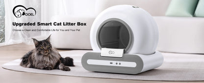 DOEL Automatic Self-Cleaning Cat Litter Box with App Control – 65L Smart Cat Toilet
