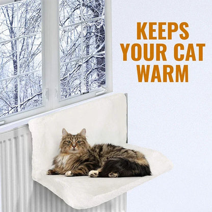Cat Radiator Hammock Bed – Warm Fleece Hanging Basket with Iron Frame