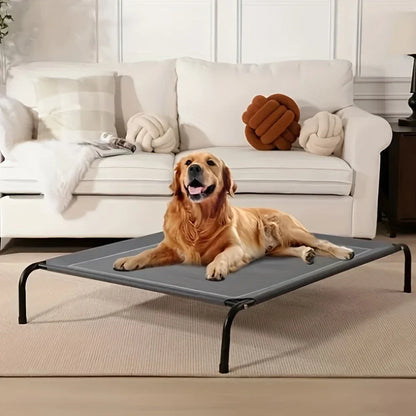 Winter Outdoor Elevated Dog Bed, Large, Medium, Small Pet Dog Bed, Portable Dog Bed for Camping or Beach Breathable Mesh Mesh