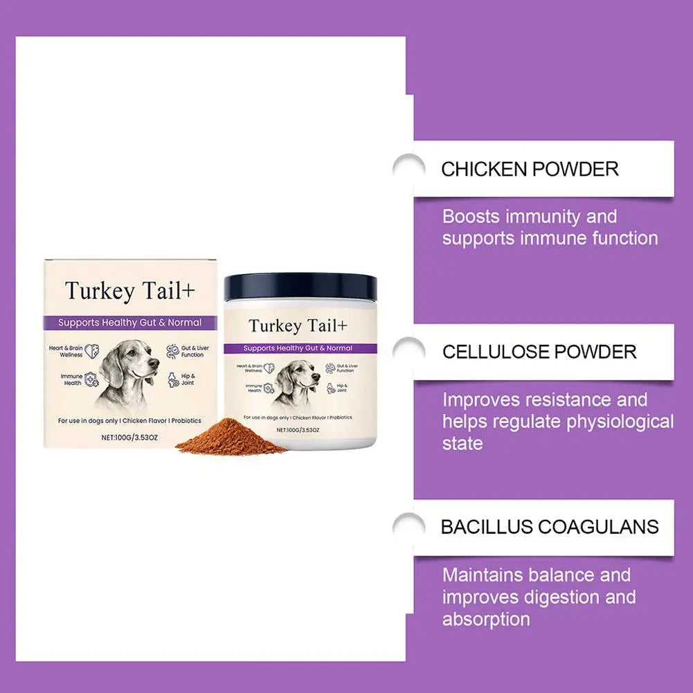 Dog Probiotic Intestinal Powder Gut Care Digestive Health Immune Support Chicken Beef Flavor Pet Nutrition Supplement