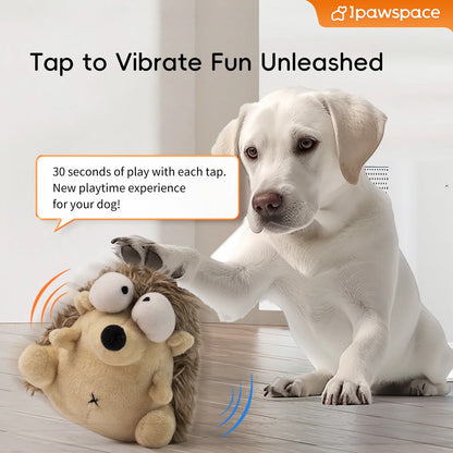 Interactive Dog Toy – Motion-Activated Vibrating Bounce Ball with Squeaky Plush Cover