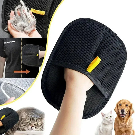 Reusable Pet Hair Removal Gloves – Double-Sided Fur Remover for Furniture & Carpet