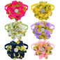New 50PCS Flower Bowties For Dogs Fashion Dianomd Pet Dog Bow Tie Collar  Dog Pet Grooming Accessories For Small Dogs