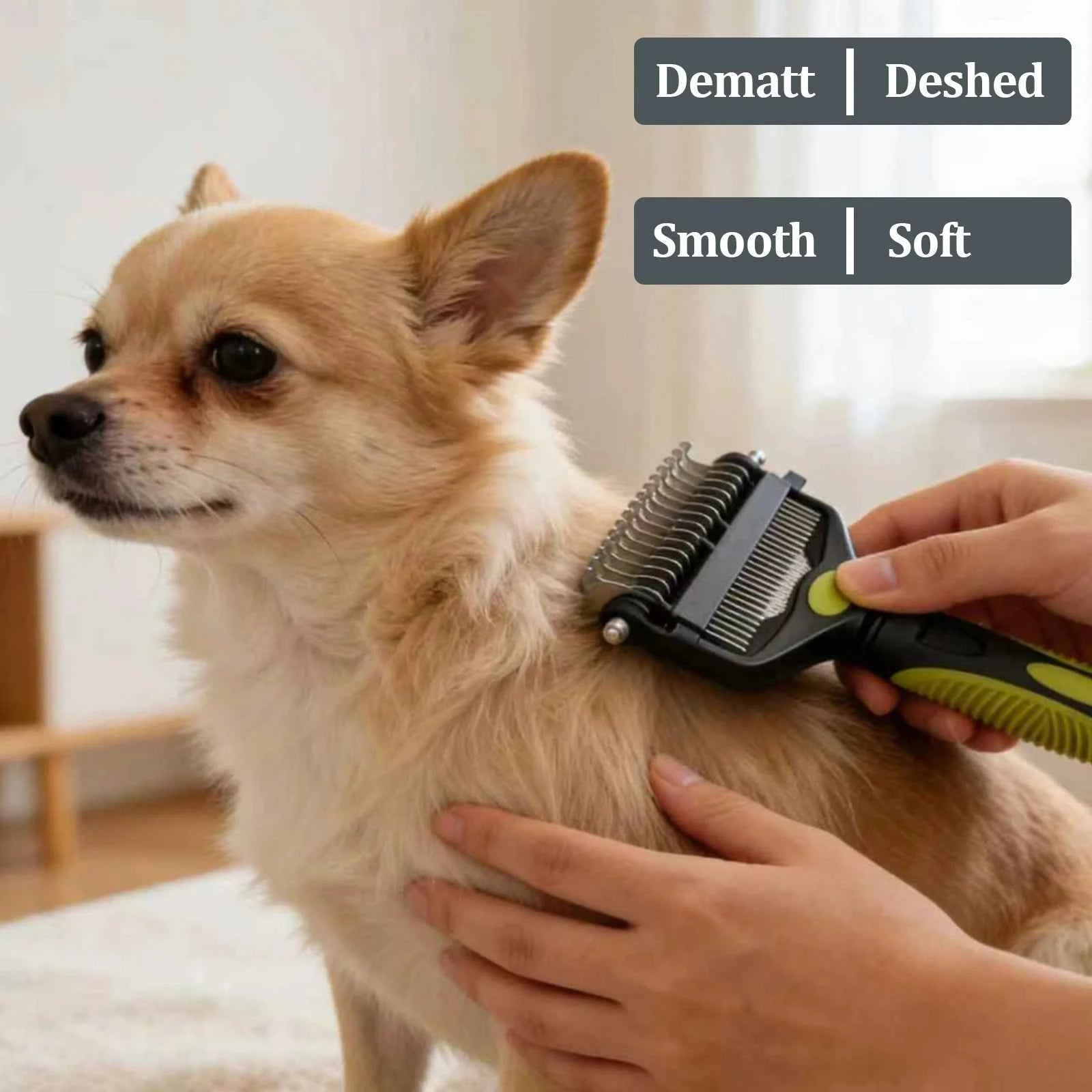 Dog Hair Removal Comb 3 in 1 Professional Dog Brush Pet Grooming Undercoat Rake Fur Knot Cutter Shedding Supplies for Puppy Cat