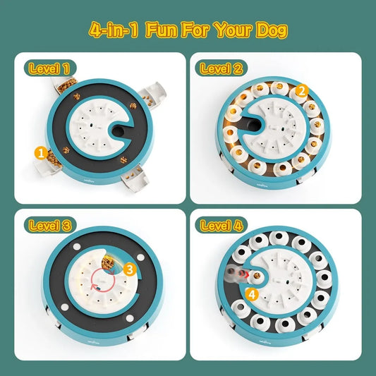 Level 4 Multi-Stage Dog Puzzle Toy – Advanced Interactive Cognitive Feeder for Smart Dogs (USA) - Bdba PK
