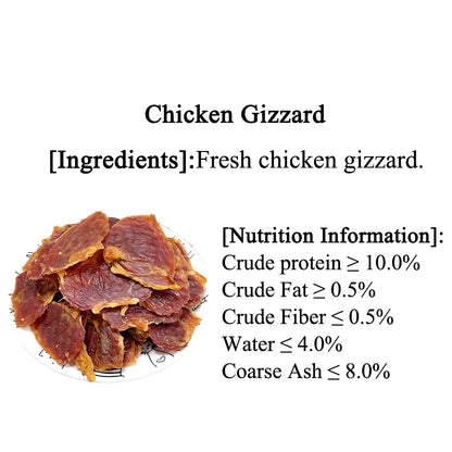 Grain-Free Chicken Gizzard Jerky Dog Treats – All Natural High-Protein Snack