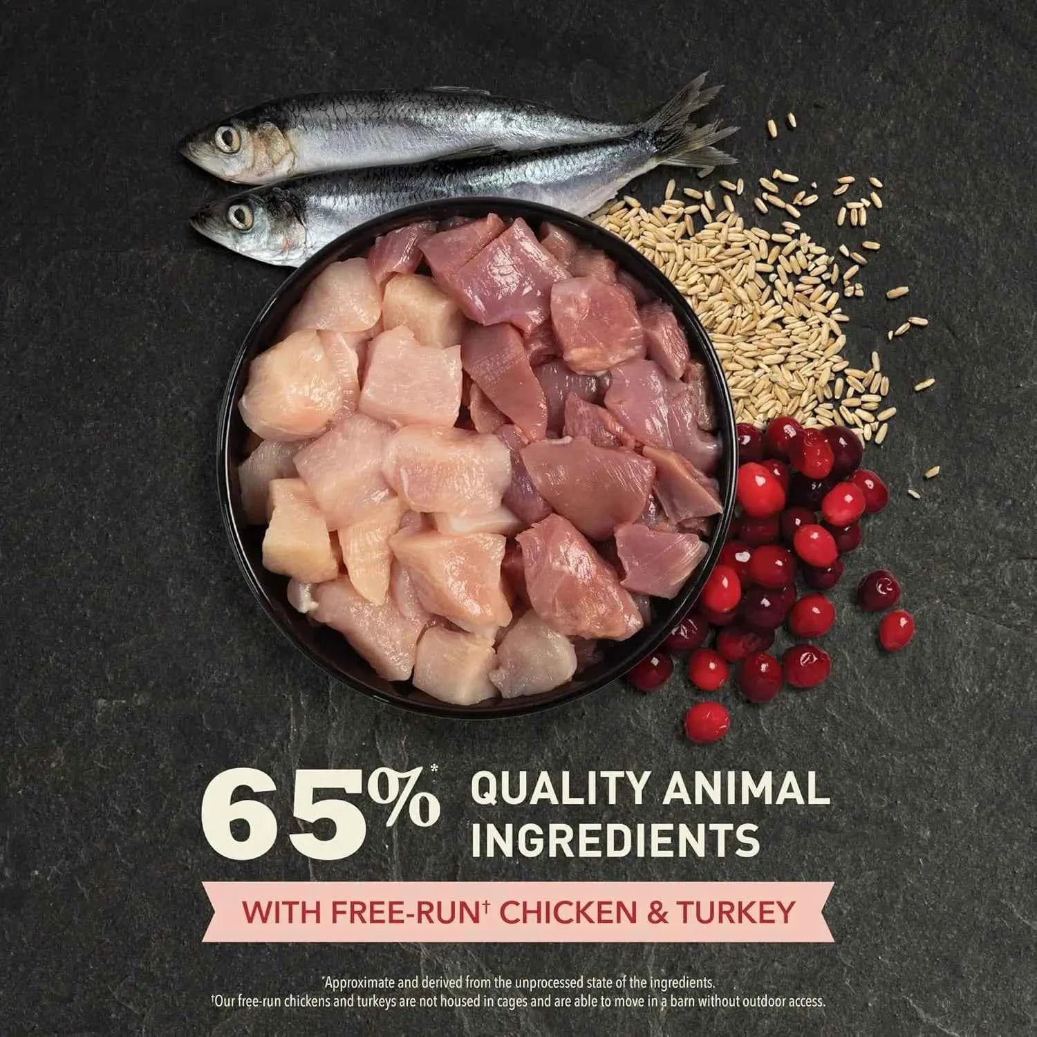 Premium Indoor Cat Food with Chicken, Turkey, Herring & Rabbit - 4lb Bag for Healthy Cats