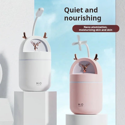 Mini USB Desktop Humidifier – Quiet Ultrasonic Aromatherapy Air Humidifier for Home & Office