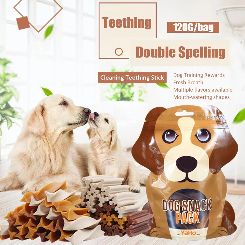 Mixed Flavour Dog Dental Chew Sticks – 120g Teeth Cleaning Bone for Puppies & Adult Dogs