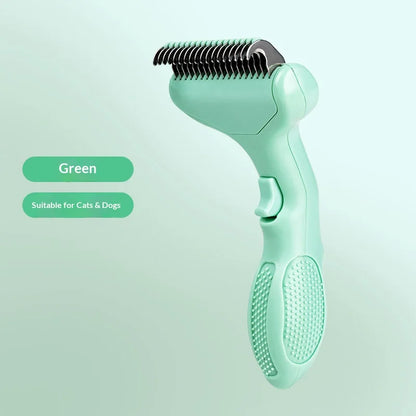 Pet comb cat-specific de-hair comb dog hair thinning brush grooming tool stainless steel cat hair removal brush pet supplies
