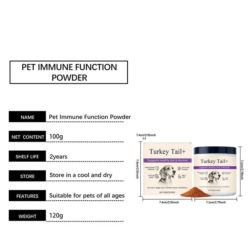 1/3PCS Dog Gut Health Powder 100g Probiotic Intestinal Support Bacon Flavor Chicken Meal Digestive Aid Joint Comfort Immune Care