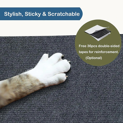 Cat Scratcher Sofa Protector Cats Scratcher Pad Board Protection Trimmable Self-adhesive Carpet Corner Wall DIY Cat Scratch Mat
