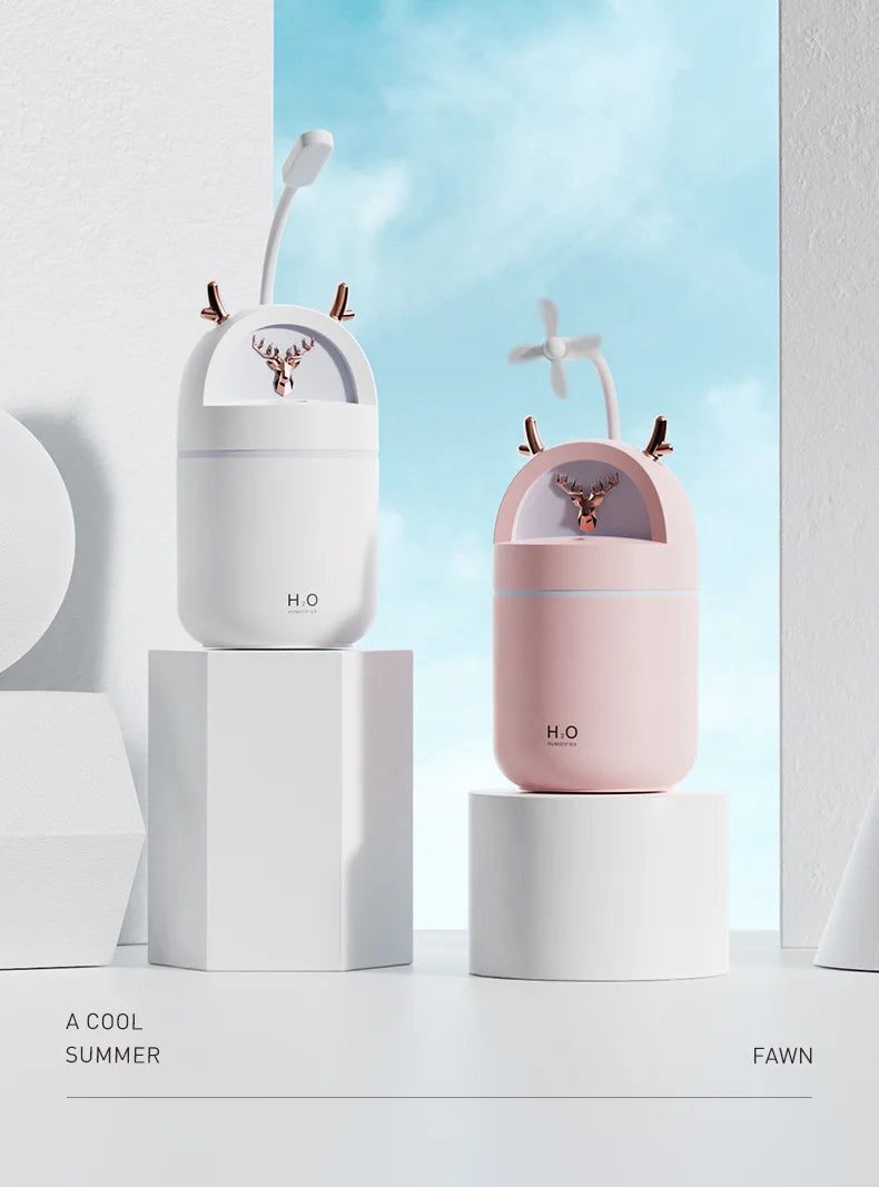 Mini USB Desktop Humidifier – Quiet Ultrasonic Aromatherapy Air Humidifier for Home & Office