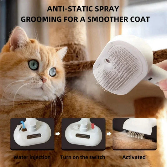 Pet Spray Grooming Comb Remove Floating Hair Fluffs Hair Water Steam Styling for Dogs Cats accessories - Bdba PK