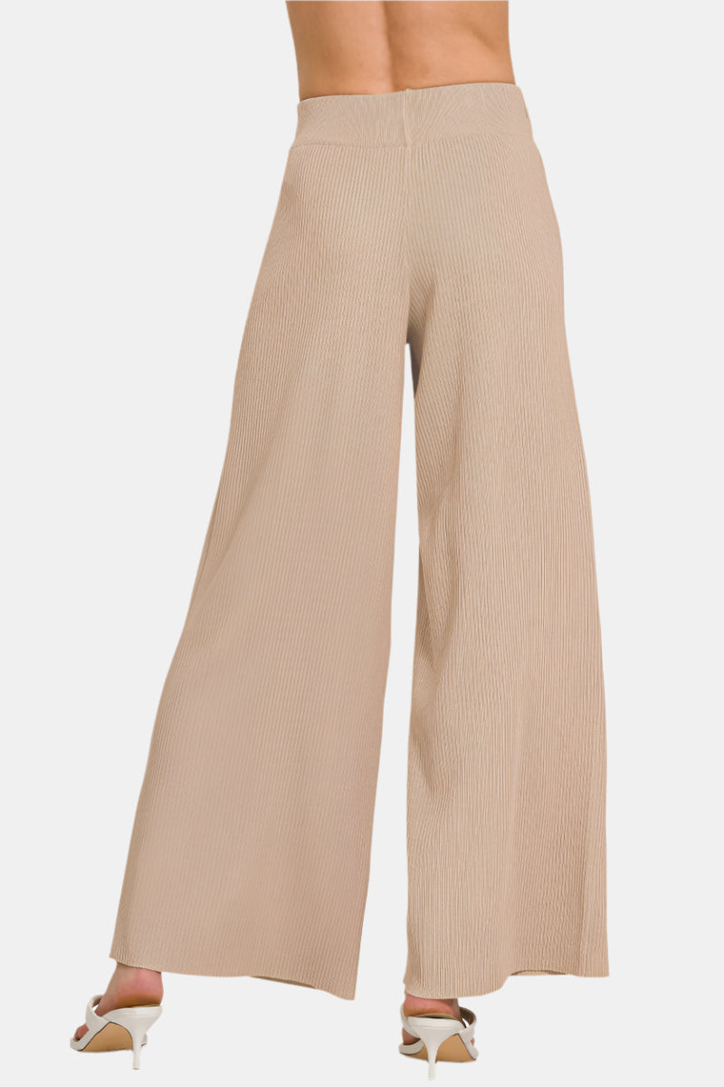 Viscose Sweater Wide Leg Pants / ASH JADE